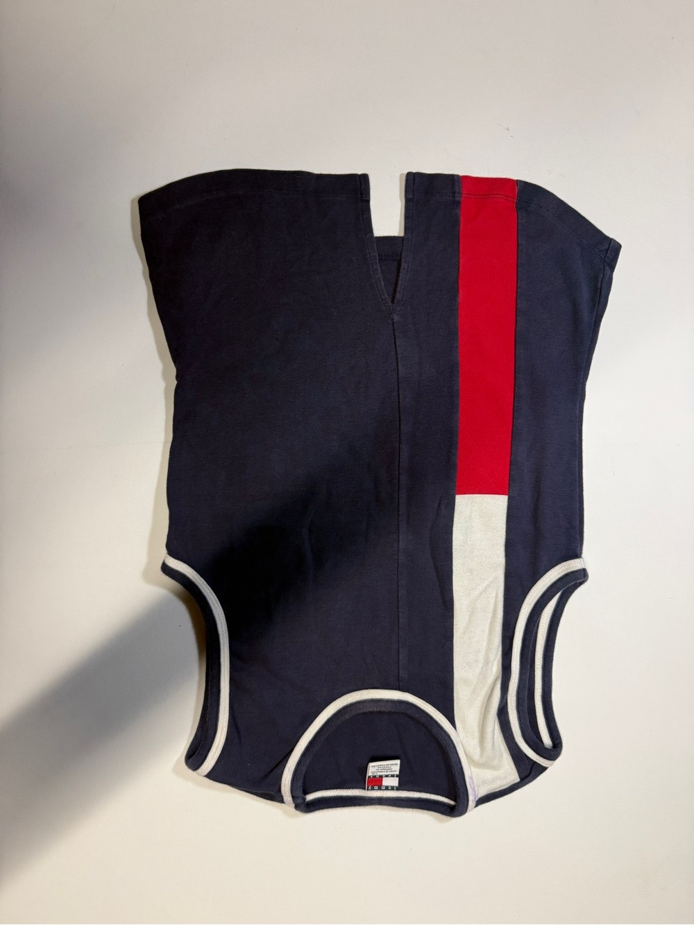 Tommy Hilfiger Navy Blue & Red Stripe Woman’s One-Piece - Picture 1 of 5